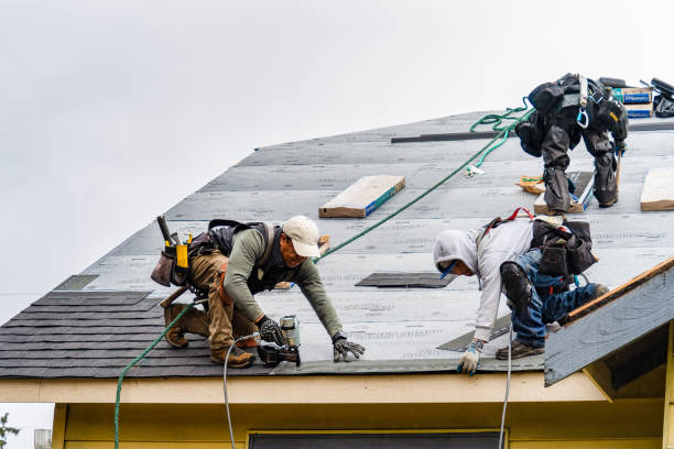 Professional Gutter Installation technician working in Fountain, NC